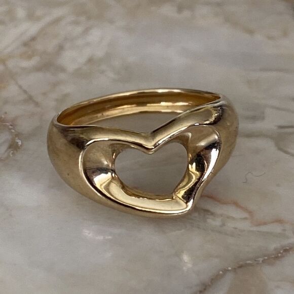 Tiffany & Co. 18K Elsa Peretti Open Heart Ring - Picture 1 of 10